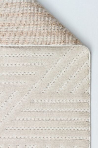 Mabel Serisi Bej Kaymaz Tabanlı Antibakteriyel Makine Halısı TU-5464