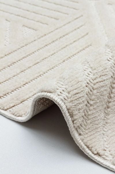 Mabel Serisi Bej Kaymaz Tabanlı Antibakteriyel Makine Halısı TU-5464