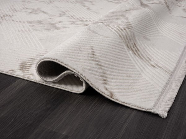 Scala Serisi Triko Akrilik Tozumaz Bej Renk Makine Halısı SC011A