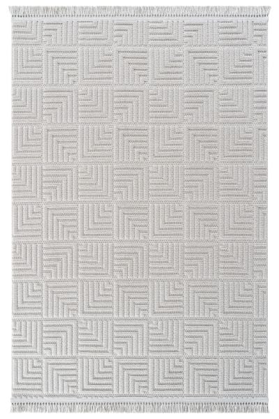 Mabel Serisi Gri Kaymaz Tabanlı Yumuşak Makine Halısı L-5442