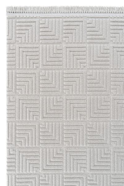 Mabel Serisi Gri Kaymaz Tabanlı Yumuşak Makine Halısı L-5442