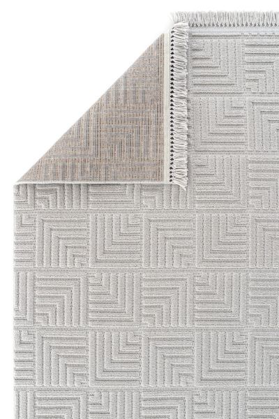 Mabel Serisi Gri Kaymaz Tabanlı Yumuşak Makine Halısı L-5442