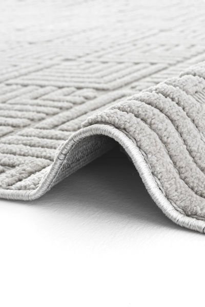 Mabel Serisi Gri Kaymaz Tabanlı Yumuşak Makine Halısı L-5442