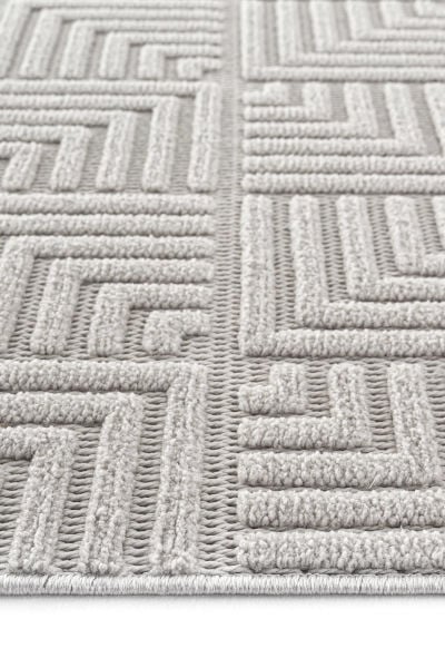 Mabel Serisi Gri Kaymaz Tabanlı Yumuşak Makine Halısı L-5442