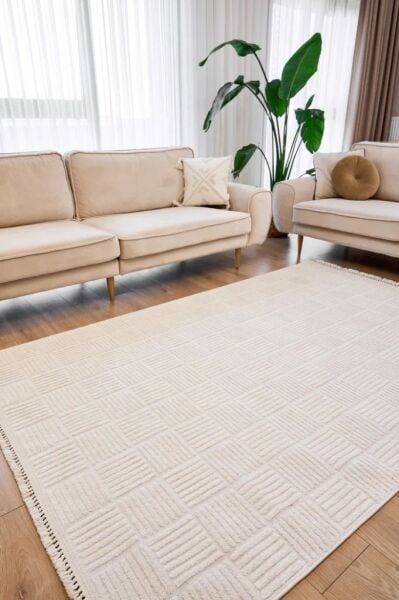 Alessa Serisi Beyaz Renk Dokuma Halı AP-6821